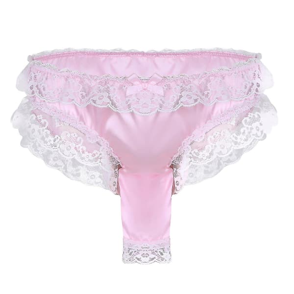 Herre Åpen Front Stringtruse Pink M