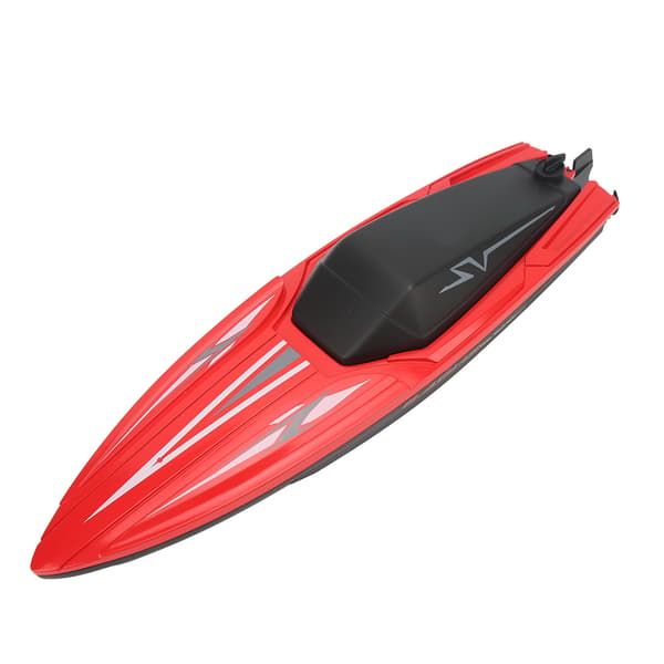 Remote Control Boat RC Ship Waterproof High-Speed Model Toy for Ages 14 Plus Red with 2 Batteries
