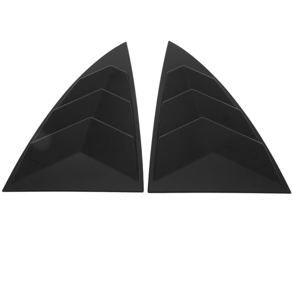 2PCS Side Window Spoiler Smooth Surface Triangle Splitter Screen Protector Replacement for Tesla Model Y 2021 to 2023 Black