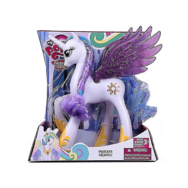 Ny 22cm My Little Pony Friendship Is Magic Prinsessa Celestia Cadance Luna Actionfigur Docka Julgåva Leksak För Barn Gåvor-n-yvan Princess Celestia 1