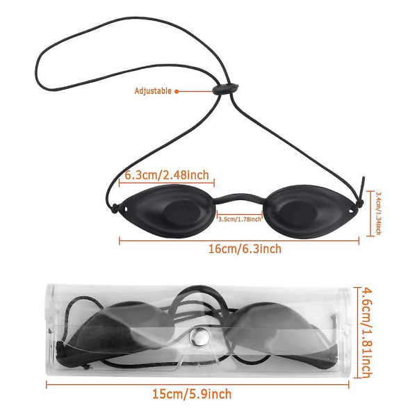 3st solariumsglasögon, Uv-ögonskyddsglasögon, solariestudio ögonskydd, pålitliga infraröda solariumskyddsglasögon för laserterapi, Ipl Hair Rem