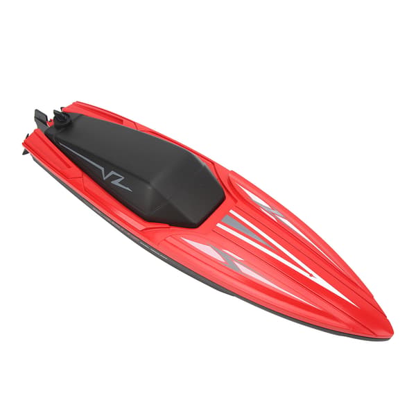 Remote Control Boat RC Ship Waterproof High-Speed Model Toy for Ages 14 Plus Red with 2 Batteries