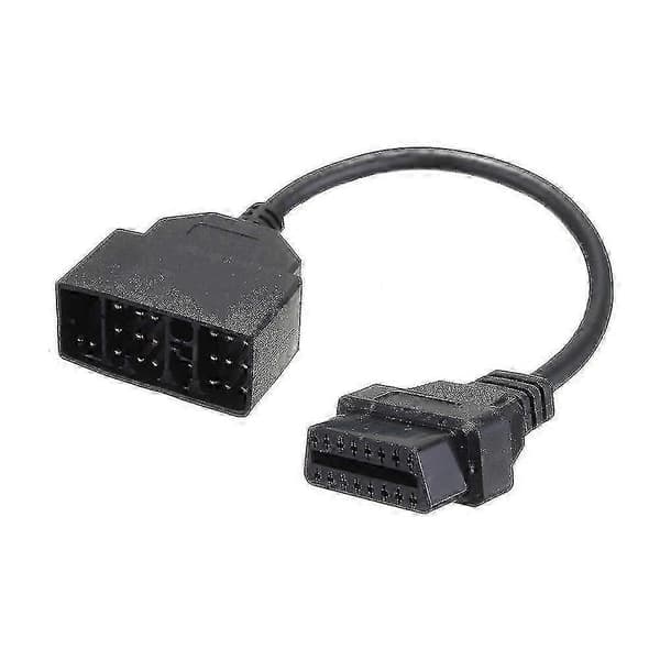 Toyota 22-bens Obd1 til 16-bens Obd2 Diagnostisk Scanner Adapterkabel Black