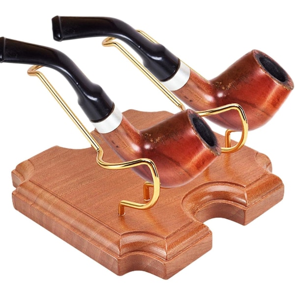 Tobaksrörshållare - Rörtillbehör - Naturligt Massivt Trä Rörställ 1st 12*12*1.8cm