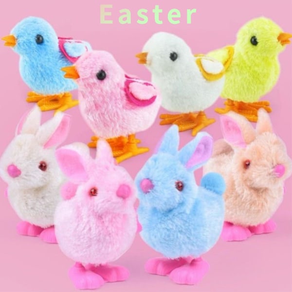 Easter Bounce Chick Broken Shell Chicken Flerfarget plast + plysj interaktive leker shape 3
