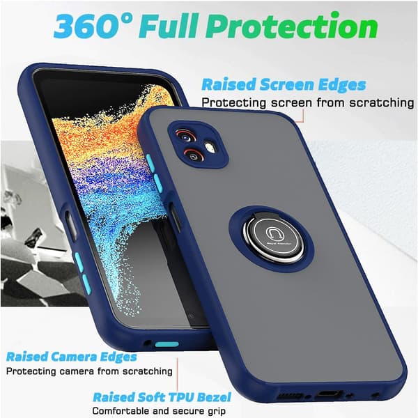 Støtsikkert deksel til Samsung Galaxy Xcover 6 Pro metallringholderdeksel