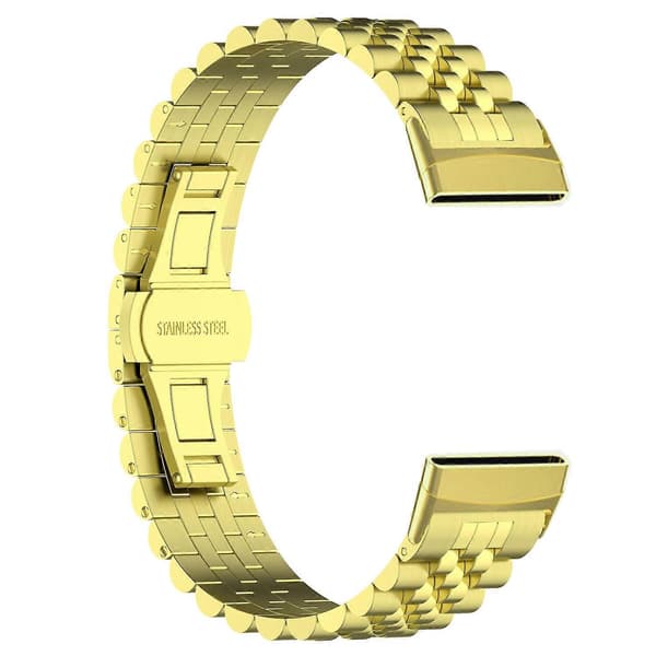 Til Fitbit Versa 3/Versa 4 Urremme i rustfrit stål, 5 perler, udskiftningsurrem med værktøj Multicolor Style D