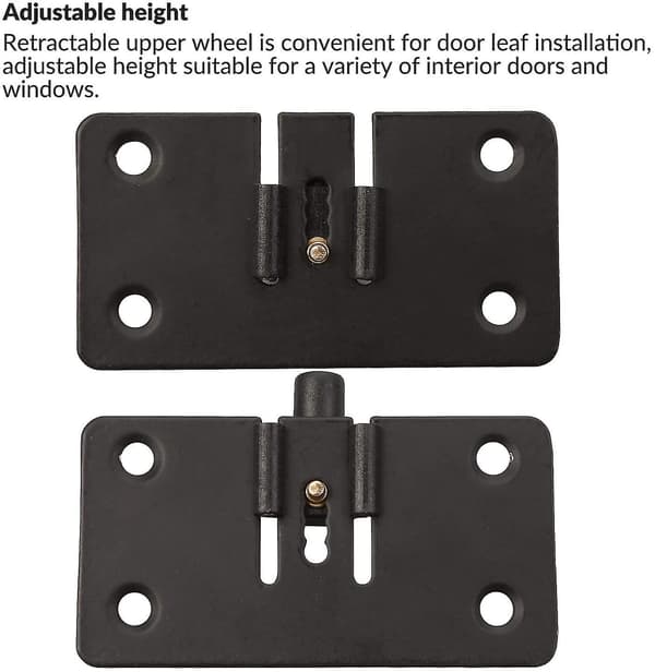 30 mm nylon skydedør hjulsæt møbler (2 sæt, sort)