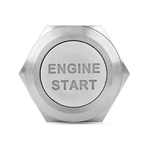Bilmotor startbryter, trykknapp, vanntett, rustfritt stål