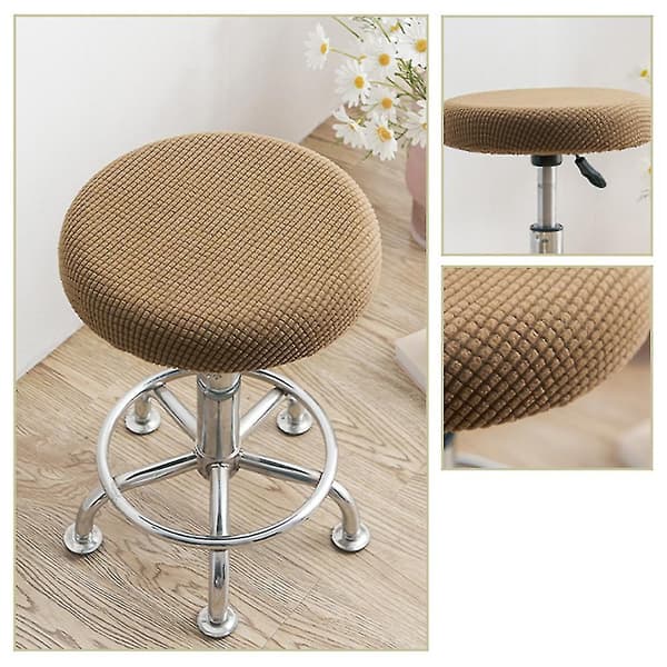 4 st Pallöverdrag Runda För 32-40cm Stol coffee