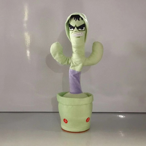 Dansende kaktus der gentager det du siger, syngende kaktus optagelseslegetøj Hulk