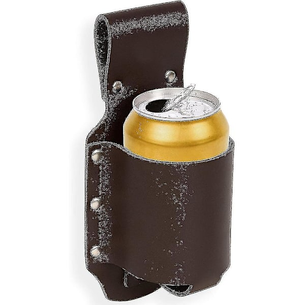 Ölholster för flaskor och burkar upp till ca 0,5 liter, Ölhållare för fästning i bältet, Ölhållaren är naturligtvis också lämplig för Brown