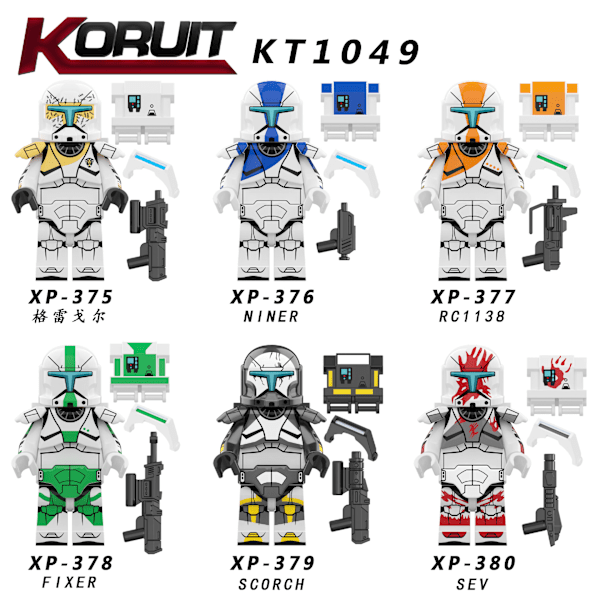 Star Wars Clone Commandos Delta Squad Assortment 13 Byggeklodser Legetøj