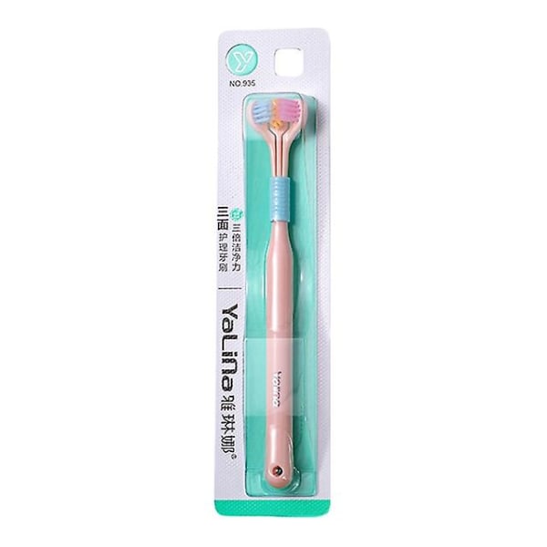 Tresidig mykt hår tannbørste Ultra fin myk børste for voksne tannbørste Oral Care Safety Tannbørste Oral Health Cleaner pink for aldult