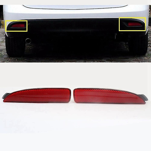 1 Par Bakre Stötfångarlampa Sidomarkör Reflektor För Mazda 3 5 6