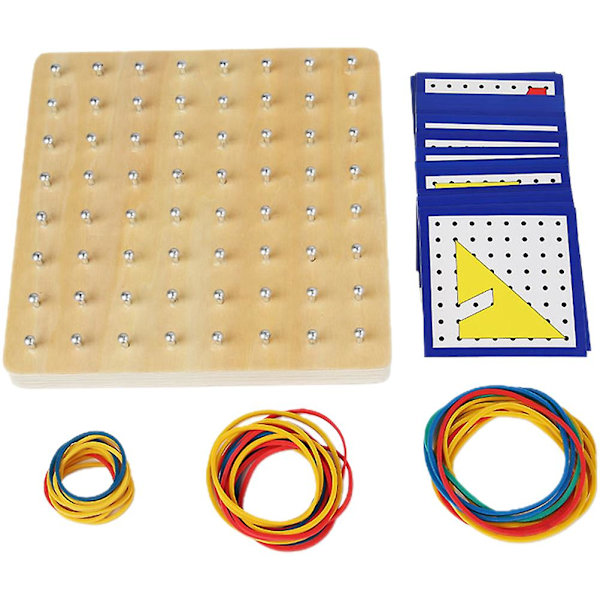 Puupalikka Geoboard Geometria Geoboard Puzzle Lauta Geometrinen Matemaattinen Koulutuslelu