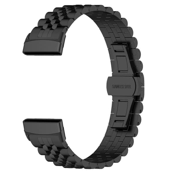 Til Fitbit Versa 3/Versa 4 Urremme i rustfrit stål, 5 perler, udskiftningsurrem med værktøj Multicolor Style A