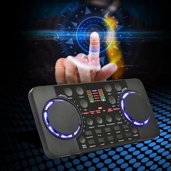 Sound Card Audio Mixer Audio Interface for Live Streaming Audio Broadcasting