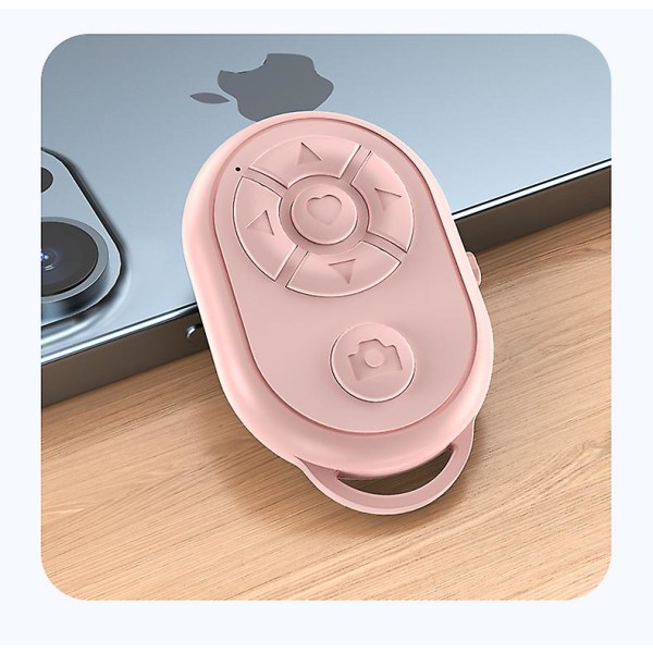 Bluetooth kaukosäädinkameran ohjain iPhonelle Xiaomi Samsung Oppo Android-matkapuhelimelle Tiktok Movie Sivun kääntäminen Pink