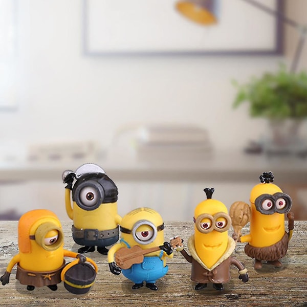 10 stk PVC Mini Søde Figur Legetøj Fødselsdag Gave Minions Modeller Kage Dekoration Ny