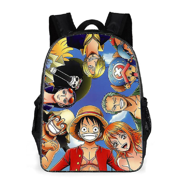 Anime One Piece Ryggsäck för Barn Pojkar Flickor Utomhus Resa Skolryggsäck Dagryggsäck Axelväska Ryggsäck Presenter C