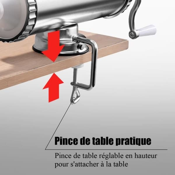 COSTWAY 3L Pølsemaker Kjøttdeigspølsemaker 3 x rør (Ø 15/19/22 mm) Rustfritt stål