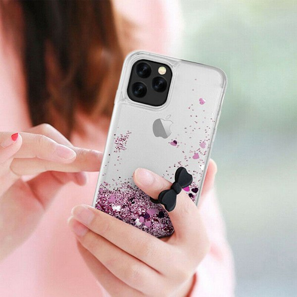 iPhone 11 - Flytande Glitter 3D Bling-fodral