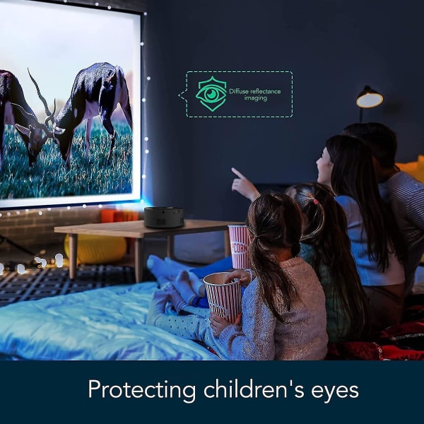 Mini LED-projektor, bärbar filmprojektor för barnpresent, smart projektor med samma skärm för smartphone-surfplatta, HD-fickaprojektor med USB och R