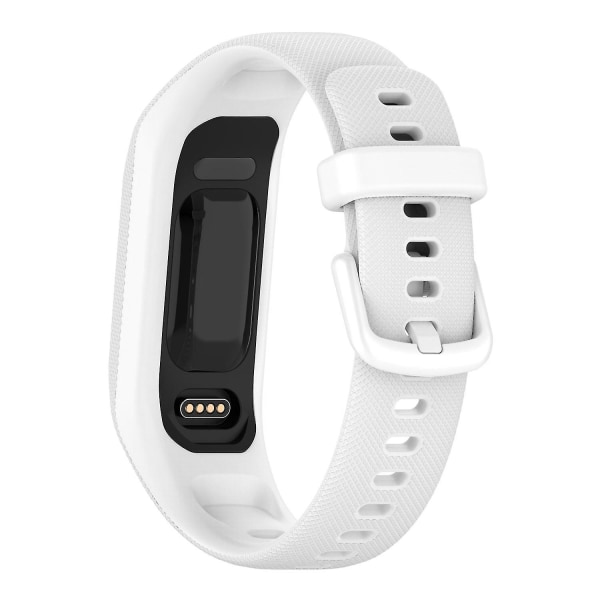 3 st Soft Silikonband för Garmin Vivosmart 5 Armband Ersättnings Sport Färgglada Armband för Vivosmart 5 Armband White