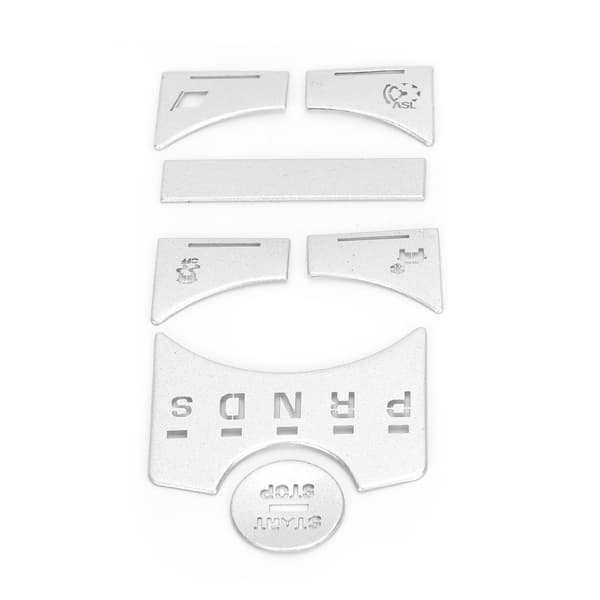 7pcs Jaguar XF 2012-2015 Silver Gear Shift Panel Button Cover Sticker Replacement