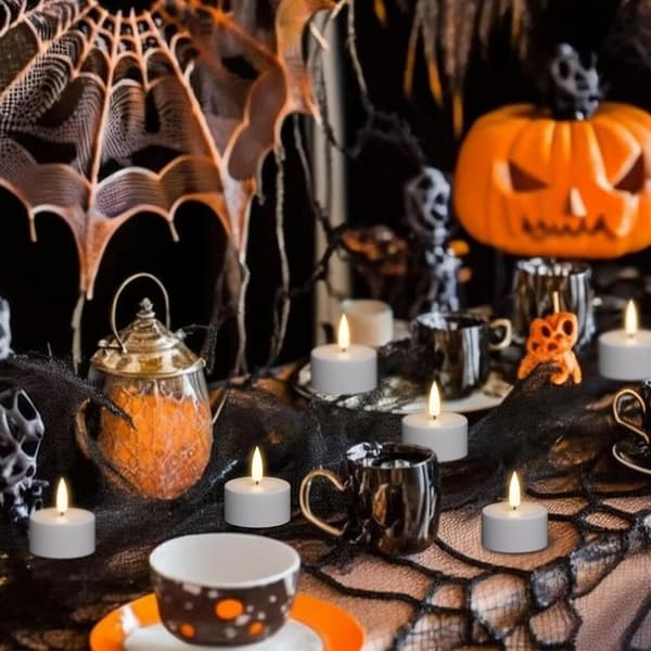 Oppladbare telys, 12 stk Oppladbare lys Den beste gaven til Halloween