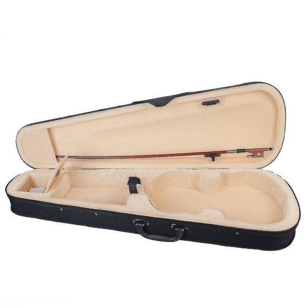 Violinetuiet 4/4 Størrelse Professionel trekantet Violin Hard Case Gul indvendig violindele