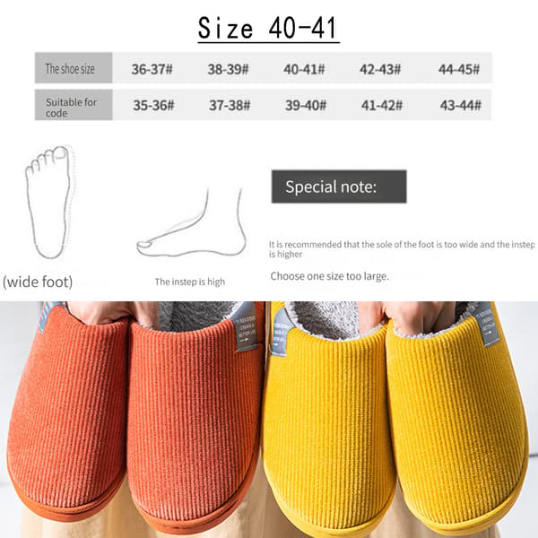 Unisex Varme Vinter Innendørs Tøfler i Memory Foam &
