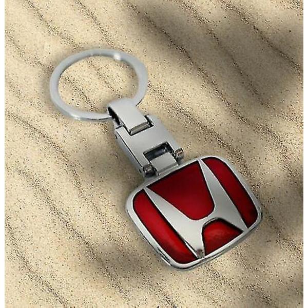 Honda 3d Auton Avaimenperä Avaimenperä Logo Molemmilla Puolilla Lahjapakkaus / Punainen