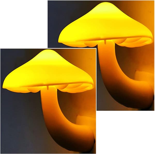 2-pak nattlampe med soppmotiv, veggdekorasjon