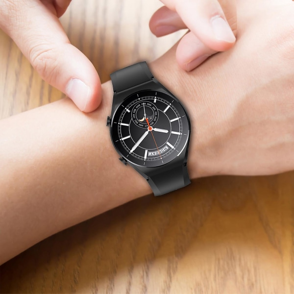 For Xiaomi Mi Watch S1 Silikonrem Belte Vanntett, pustende, mykt armbånd Black
