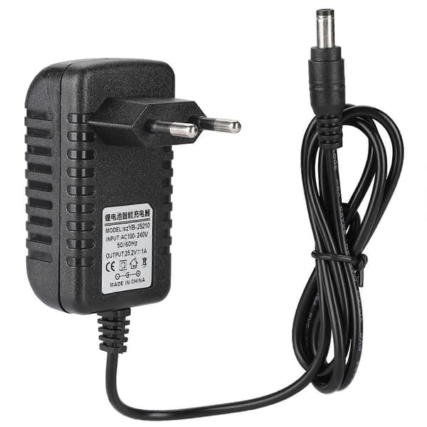 25.2V/1A Hurtig Opladning Li Ion Oplader Adapter 100-240V Input Multi-niveau Beskyttelse EU Stik
