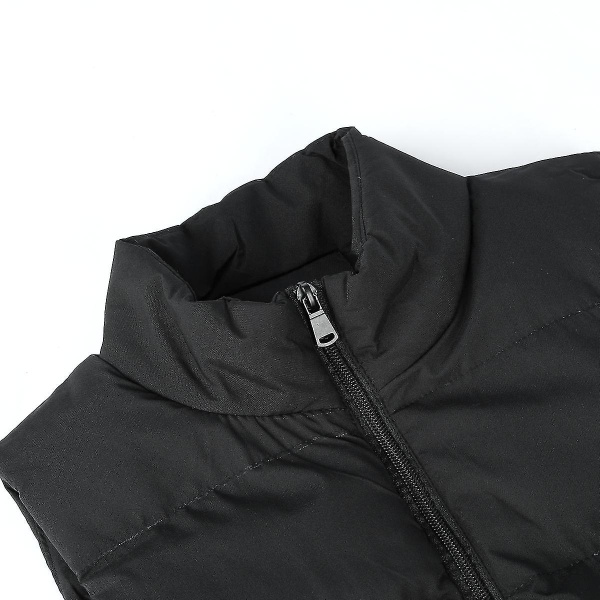 Seeunique herre letvægts packable puffer dunvest ærmeløs quiltet jakke frakke Black 2XL