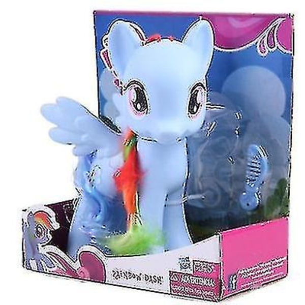 Ny 22cm My Little Pony Friendship Is Magic Prinsessa Celestia Cadance Luna Actionfigur Docka Julgåva Leksak För Barn Gåvor-n-yvan RainbowDash with box