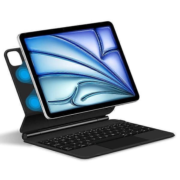 til iPad Air 13 (2024) (M2) Flydende Magnetisk Etui Bluetooth Tastatur med Multi-touch Trackpad - Bl-Perfet