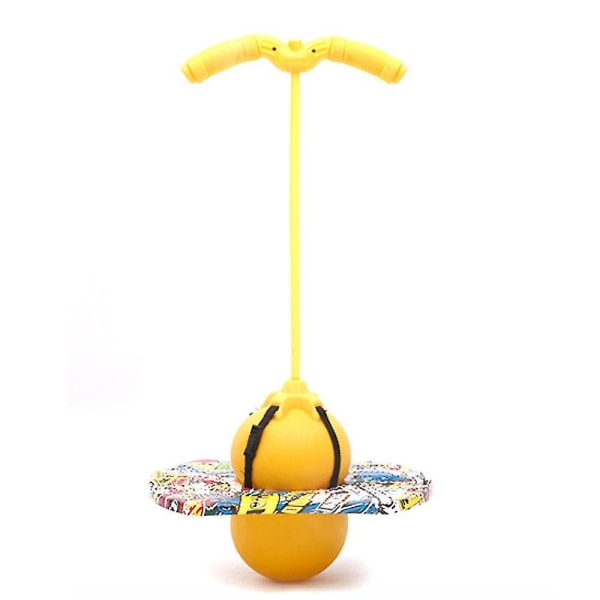 Jumping Ball Legetøj Balance Board med håndtag eksplosionssikker øvelse hoppende bold Yellow