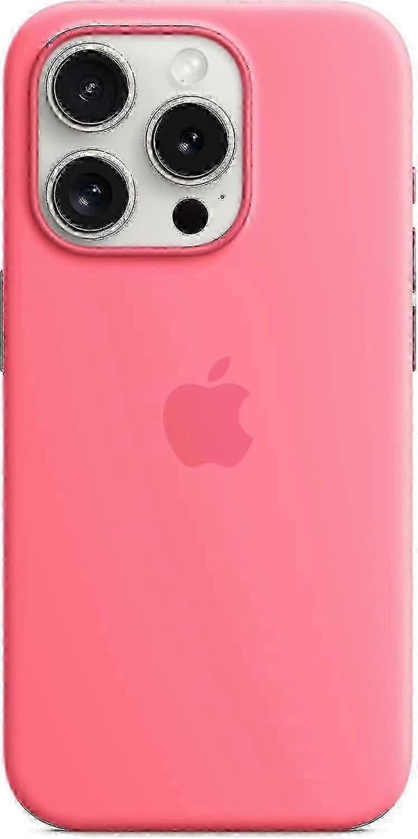 2025 Silikondeksel med MagSafe BV for Apple iPhone 15 Pro Pink