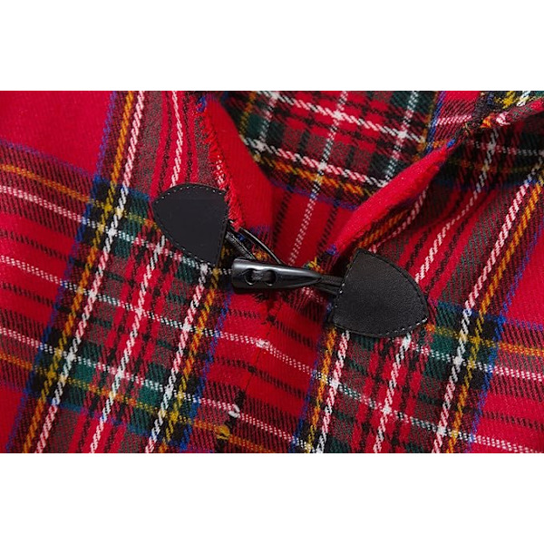 Naisten vintage ruudullinen neulottu tupsu poncho huivi viitta nappi kardigan