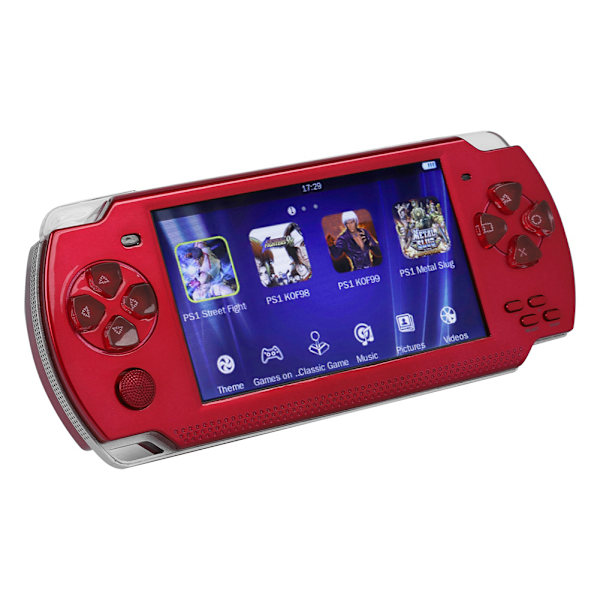 Smooth LCD Handheld Game Console Comfortable Player with Red Buttons