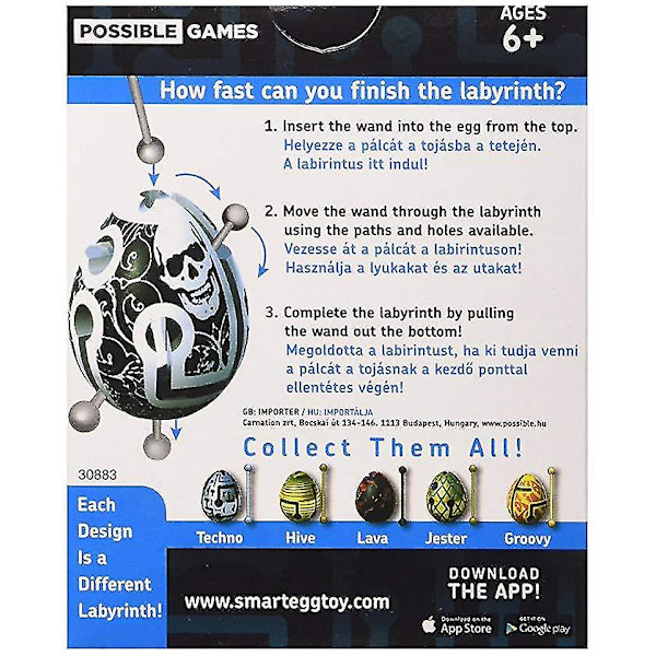 Labyrint-egg leketøy påskeegg barn pedagogisk ball magisk smart egg labyrint puslespill leker for barn gave Blue