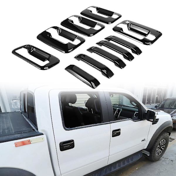 Ydre Dørgreb Dæksler til 2004-2019 Ford F-150 Glans Sort