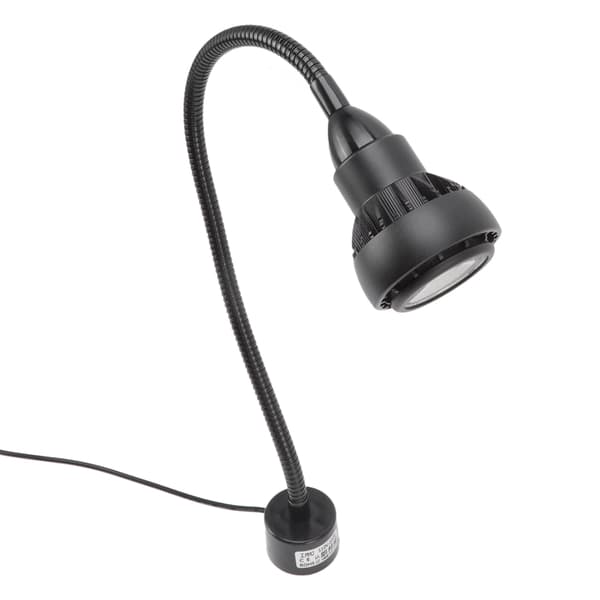 White Light Tools Machine Light 9W Flexible Gooseneck LED Work Light with Magnetic Base for Lathe US 110‑220V
