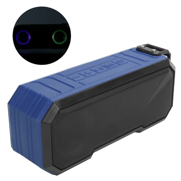 Wireless Bluetooth Speaker IPX7 Waterproof Flashlight Bass Stereo Speaker Light Blue