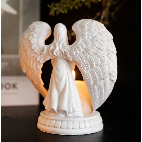 Hartsi enkelipatsas kynttilänjalka, rukoileva enkeli patsas, muodikas  teevaloteline, enkeli koriste 9b03 | Fyndiq