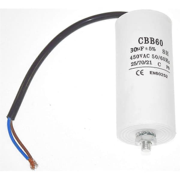 Universal 30UF Kondensator med 22 cm kabelstik
